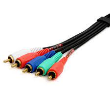 CMPLE 5-RCA Male to 5RCA Male RGB Component Audio Video Cable for HDTV - Gold Plated RCA to RCA - 25 Feet, Black