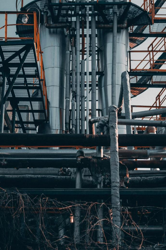red and gray metal frame